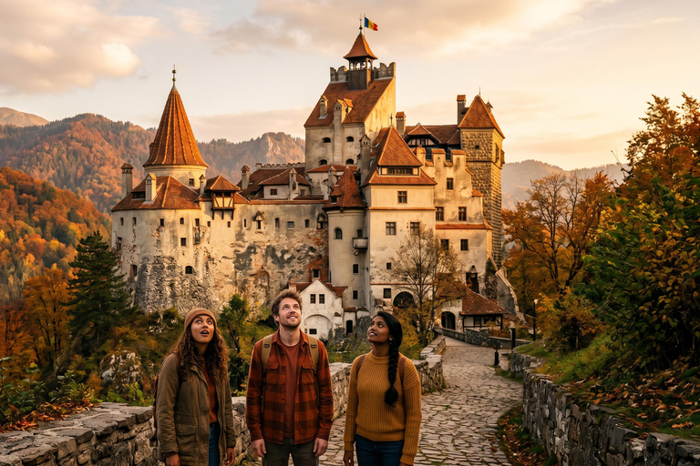 From Bucharest: Peles, Dracula & "Wednesday" Castles Tour COACH TOUR Audio guide in 24 languages