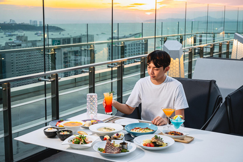 Pattaya: The Sky 32 at Grande CentrePoint Hotel Four Dishes w/ Free Flow Non-Alcoholic 90 mins