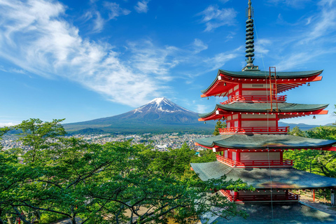 Excursion d'une journée aux 5 principaux sites du Mont Fuji : Parc Arakurayama, Oshino HakkaiDépart à 8h30 de la gare de Shinjuku.