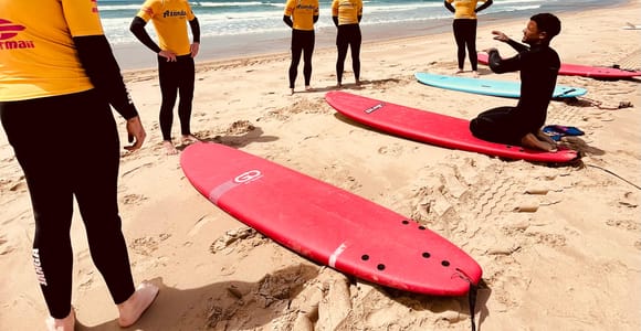 Exclusive surf lesson at Caparica