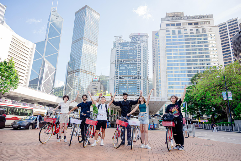 Victoria Harbour Shoreline Bike + Street Food Half-day Tour