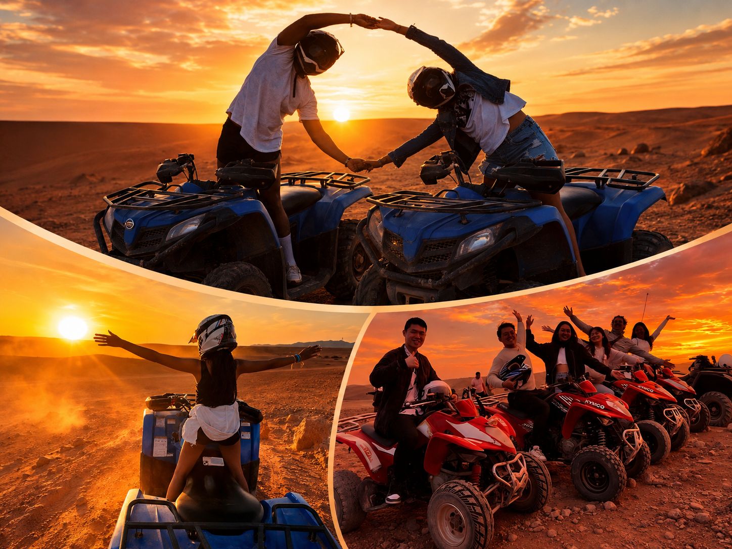 Agadir: Quad-Tour in der Wüste bei Sonnenuntergang mit Tee und Abholung