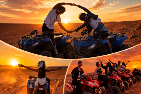 Agadir: Sunset Desert Quad Bike Tour with Tea & Pickup