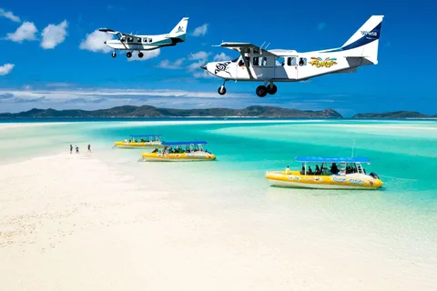 Airlie Beach: Fly Raft Package w Scenic Flight & Snorkeling