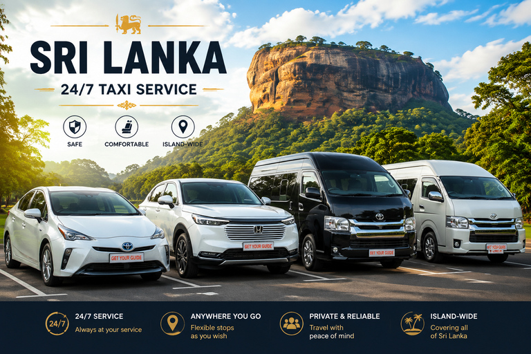 Sigiriya → Anywhere: Private Car Journey with Flexible Stops Private Van with Driver – Up to 100 km (Island-wide)