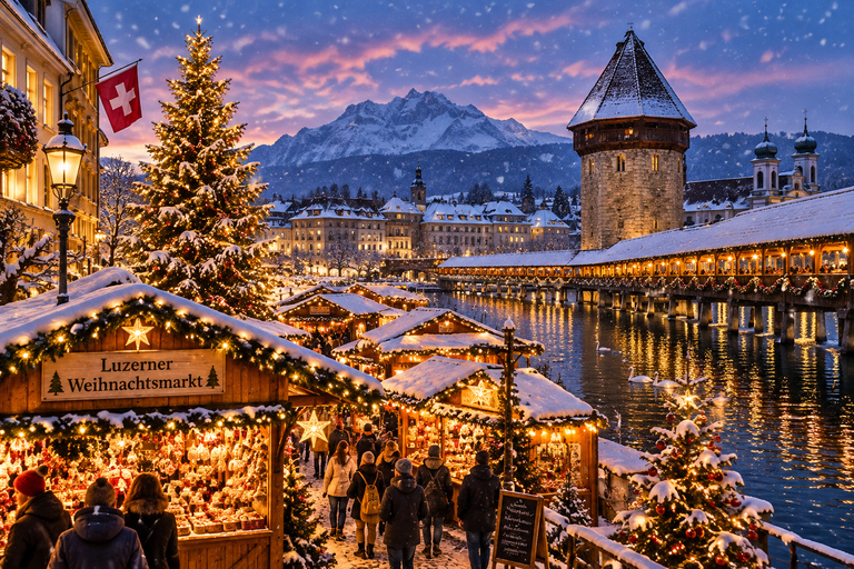 From Zurich: Lucerne & Basel Christmas Markets Private Trip