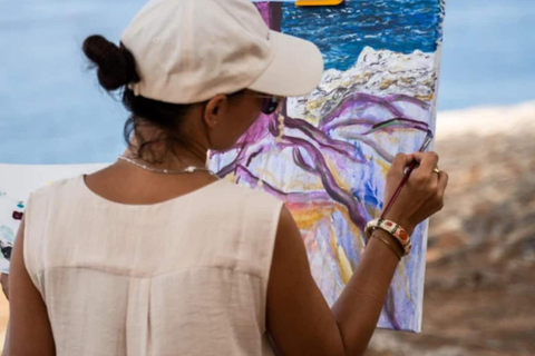 Paint outdoors by the sea in Deià