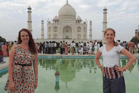 From Delhi: Taj Mahal Sunrise Tour with Elephant Conserving Tour With Car + Guide