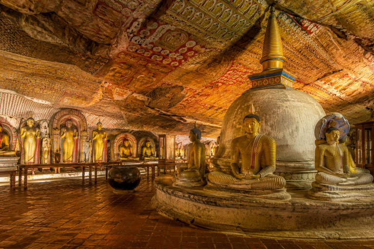 Sigiriya: Dambulla, Spice Garden & Sera Waterfall Tour