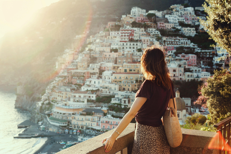 Desde Nápoles: Excursión de un día a Pompeya, Costa Amalfitana y Positano