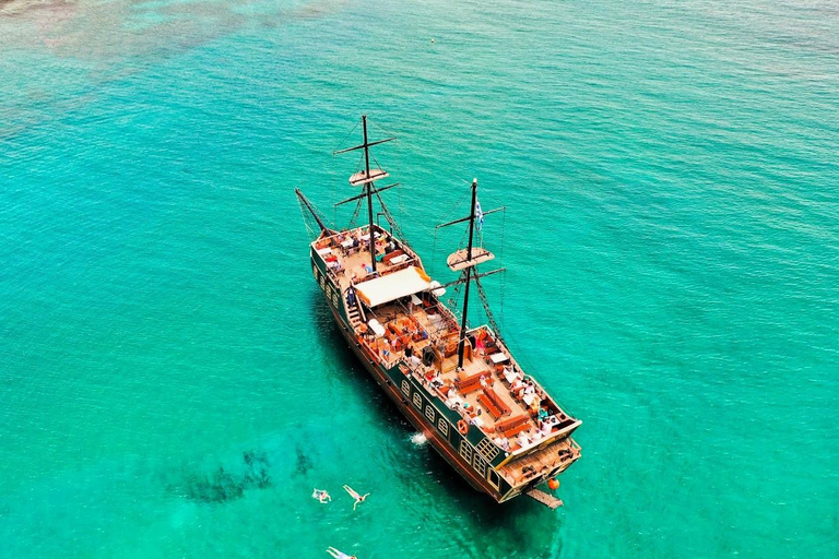 From Hersonissos: Half-Day Pirate Boat Trip with Lunch