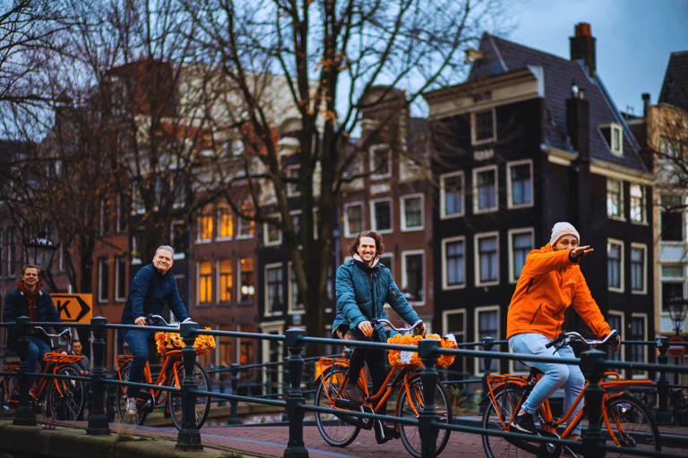 Amsterdam: Top Highlights Guided Bike Tour EN/DE/ES/FR/IT/CN Bike Tour with Guide & Audio Guide in DE, ES, FR, IT, and CN