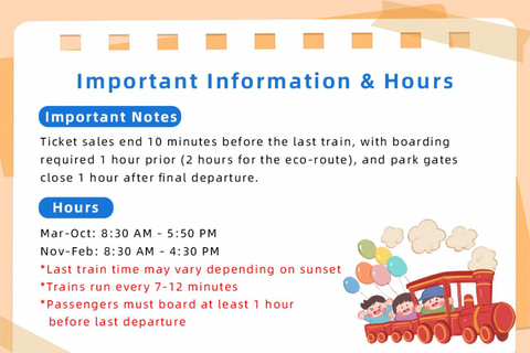 Corée, mont Hallasan, parc Echoland, train forestier et billet d&#039;entréeCorée, parc Echoland du mont Hallasan, train forestier et billet d&#039;entrée