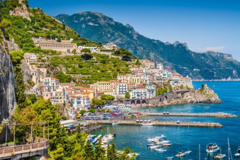 Costa Amalfitana: Excursión semiprivada de un día en tren de alta velocidadExcursión semiprivada de un día a la Costa Amalfitana en tren de alta velocidad