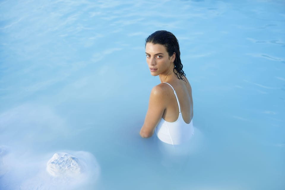 Blue Lagoon Premium admission product photo of the geothermal lagoon and lava field