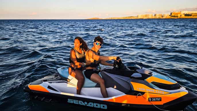 Sunset Jet Ski Tour in Malta – Blue Lagoon, Caves & Comino