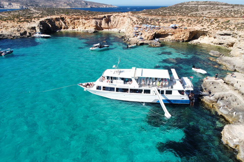 From Sliema: Gozo, Comino and Blue Lagoon Cruise Gozo, Comino, and Blue Lagoon Day Cruise with Bus Trip