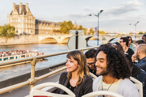 Paris: Big Bus Hop-On Hop-Off Tours med valfri kryssning24-timmarsbiljett och kryssning på floden Seine