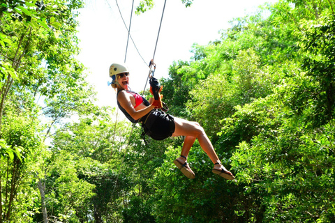 Cancún: ATV SHARE en Zipline avontuur met Cenote zwemmen