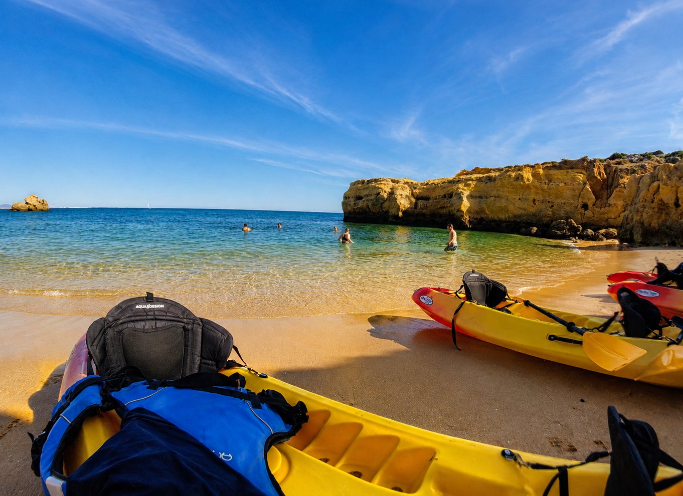 Albufeira: Guidet kajaksejlads til havgrotter og skjulte strande