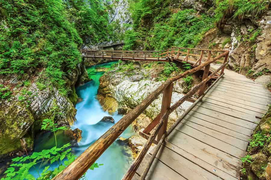 Von Bled aus: Selbstgeführte E-Bike Tour zur Vintgar-Schlucht. Foto: GetYourGuide Von Bled aus: Selbstgeführte E-Bike Tour zur Vintgar-Schlucht. Foto: GetYourGuide