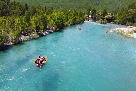 Från Antalya: Rafting Zipline Quad Jeep Tour med lunchRafting Zipline Quad Jeep 4 i 1 Adrenalin Tour med lunch