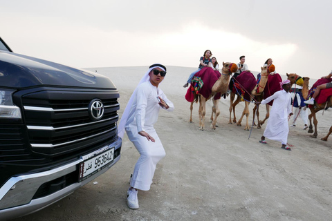 Desert Safari Qatar Camel Sandbording sunrise/sunset tour
