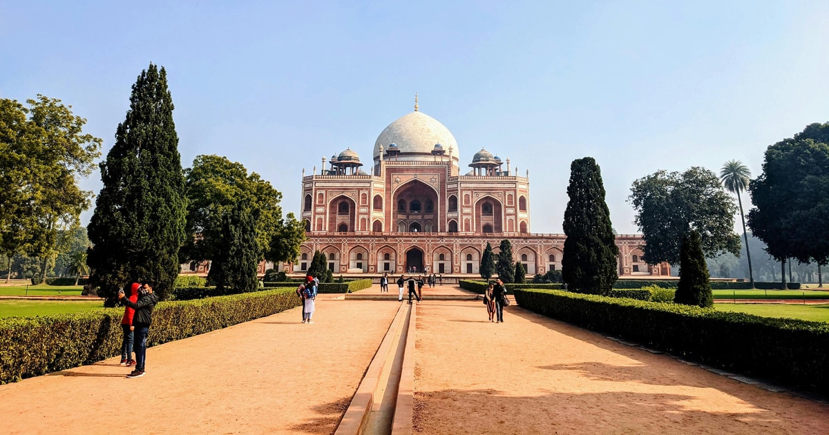 Delhi: városnéző túra a régi és az új városban, séta a Palika bazárban ...