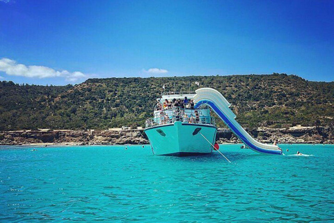 From Paphos: Akamas Blue Lagoon Cruise with Water Slide