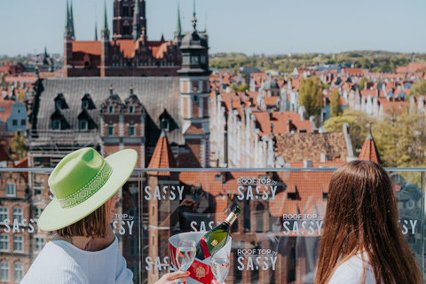 Gdansk Centrum: Diner op het dak op de 8e verdiepingGdansk Centrum: Restaurant met het dak op de 8e verdieping