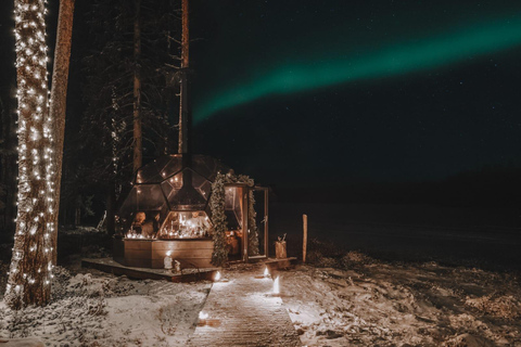 Rovaniemi: Private Glass Igloo Dinner Under Northern Lights