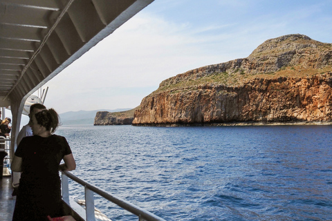 Vanuit de gebieden van Chania: Dagtrip Gramvousa-eiland en Balos-strandOphalen vanuit Kalyves en Almyrida