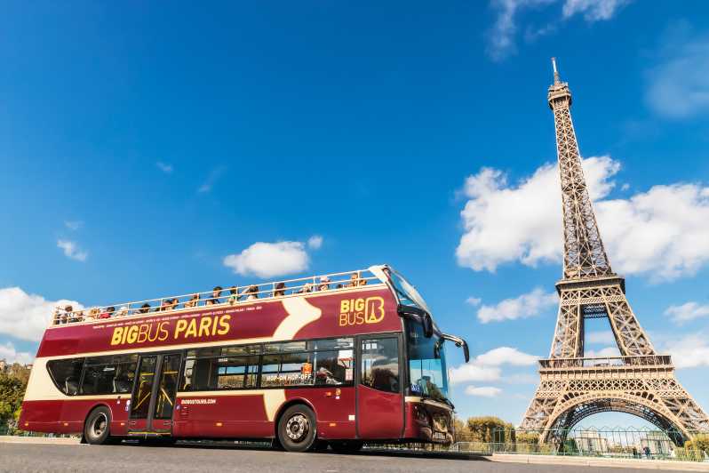 Paris : Visite guidée avec le Big Bus Hop-On Hop-Off et croisière fluviale en option
