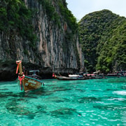 From Phi Phi: 7-Island Longtail Boat Tour with Snorkeling and Sunset