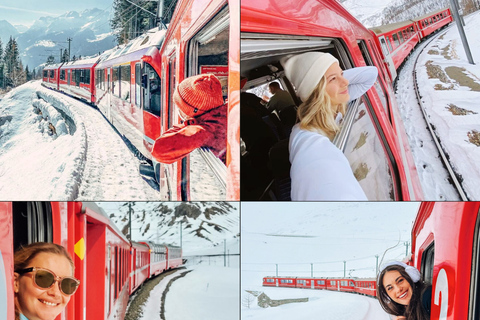From Milan: Bernina Red Train and St. Moritz Tour Tour Departing from Milan