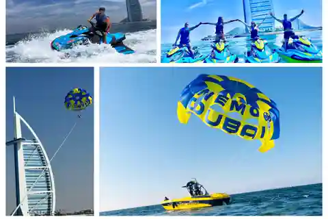 Combo: 30 minutos de Jet Ski até ao Burj Al Arab e Parasailing a solo