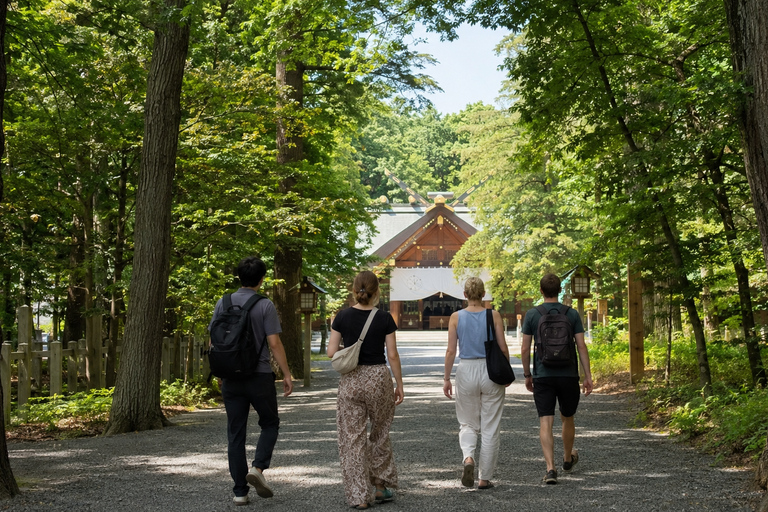 Sapporo: Hokkaido Shrine, Forest & Local Café Walk