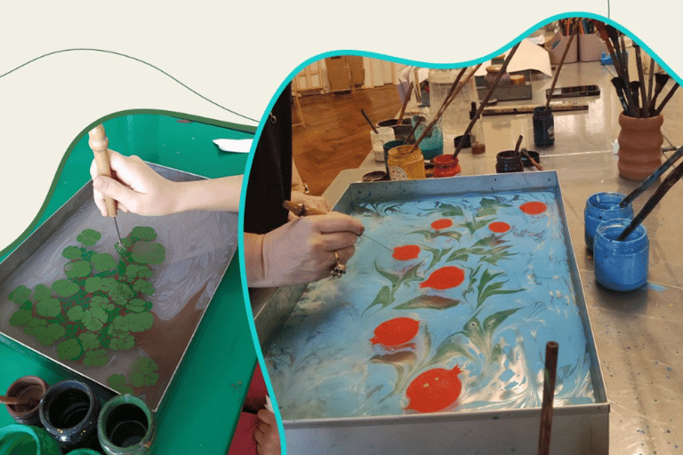 Baku Marbling Experience: Make Your Own Art Let's create art on a ceramic plate!