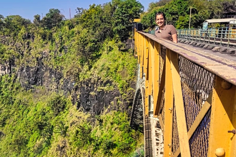 Victoria Watervallen: Het uitzicht op de watervallen en de historische brugVictoria Watervallen: Ervaring met bruggen