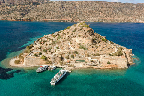 Elounda: Spinalonga Guided Boat Tour with BBQ and Swimming