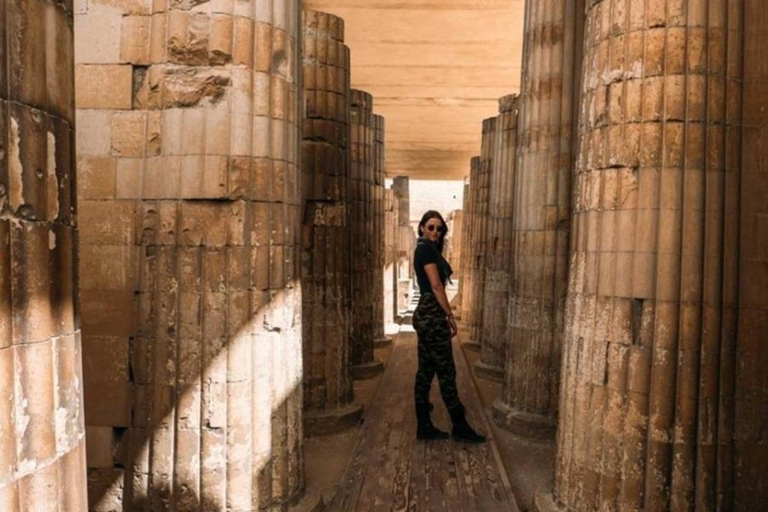 Cairo: Pirâmides, Memphis, Sakkara e Dahshur Aventura de luxoTour particular em vários idiomas com taxas de entrada