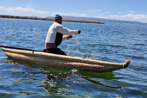 Lake Titicaca: Chimu Floating Island with totora weaving and fishing workshops Visit Chimu Island privately