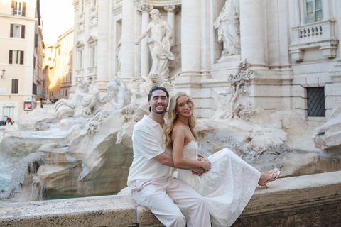 Rome: Private Editorial Shoot at Trevi Fountain or Colosseum Early Morning Trevi Fountain: 30-Minute Private Shoot