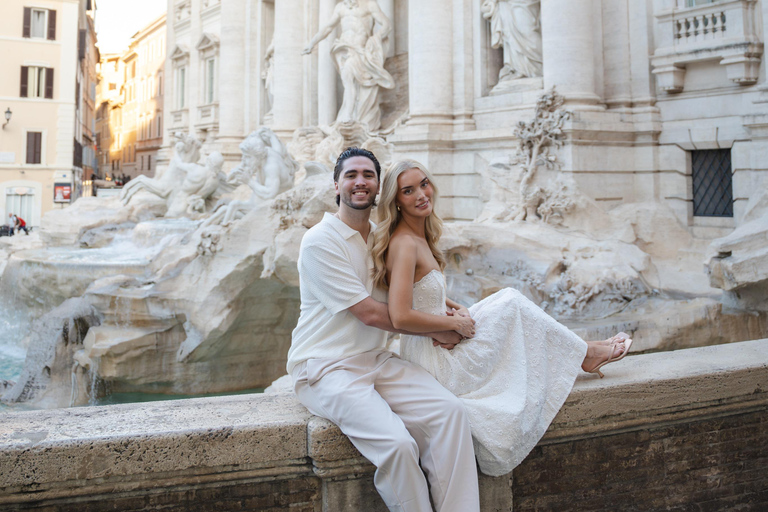 Rome: Private Editorial Shoot at Trevi Fountain or Colosseum Early Morning Trevi Fountain: 30-Minute Private Shoot