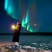Levi: Nordlichter in Ruhe und Privatsphäre – am privaten See
