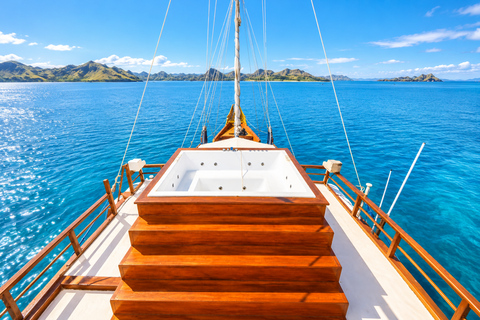 Labuan Bajo: 3-Day Komodo Sailing Luxury Boat with All Fees Deluxe Boat - Private Standar Room (2pax/room)