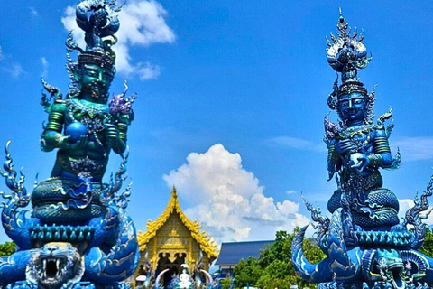 Från Chiang Mai : Vita och blå tempel och Lalita Cafe