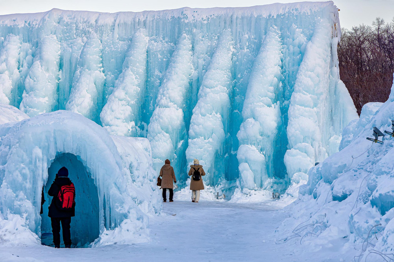 Sapporo: Lake Shikotsu Ice Festival, Snow Fun & Buddha Tour Shared Tour, Meet at Sapporo Station
