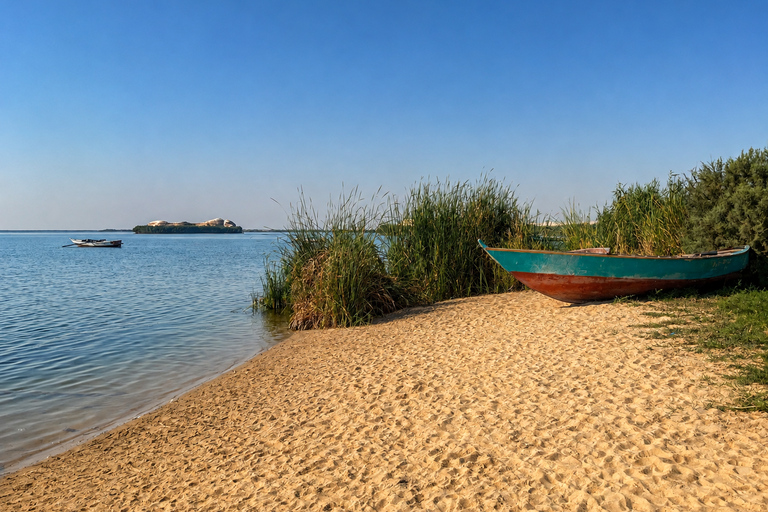 From Cairo: 4x4 Desert Safari, Waterfalls & Magic Lake Shared Tour: Wadi El Rayan, Magic Lake & Lake Qarun, Jeep
