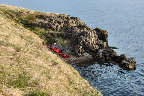 Akureyri: Tandem Kayaking with Geothermal Waterfall Visit